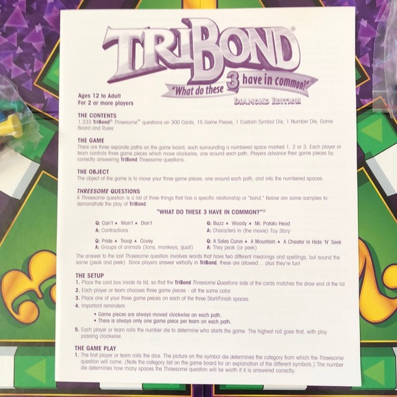 TriBond Diamond Edition game - 2+ players, age 12+ - Picture 4 of 6